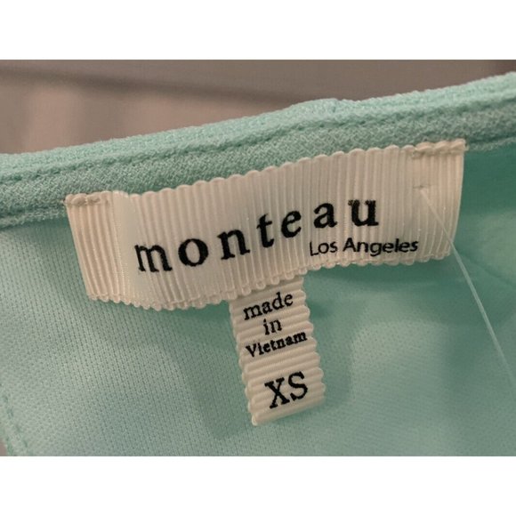 New Monteau Los Angeles Size XSLight Lime Green Dress Great For Spring - Picture 3 of 3